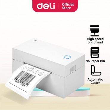 Deli USB Wireless Bluetooth Thermal Label Printer (80mm) Waybill AWB Shipping Label Barcode 热敏打印机
