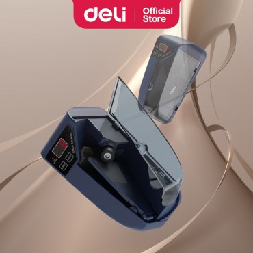 Deli T98 Portable Money Counting Machine Bank Notes Counter Mesin Kira Duit Cash Counter