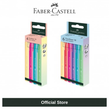 [Faber-Castell] Highlighter Textliner 38 Pastel Assorted Colour HS Box of 4 / 6