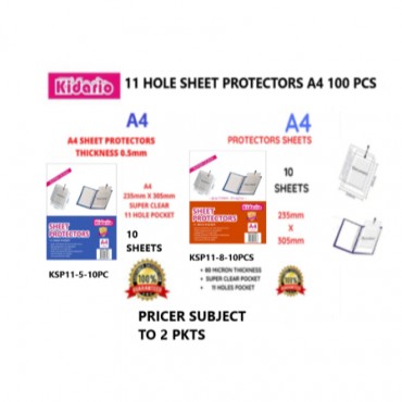 Kidario Sheet Protectors...