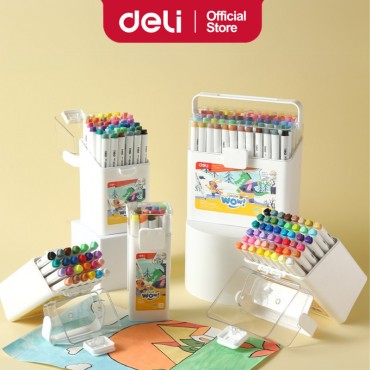 Deli COLORWOW! Acrylic Marker High Quality Tip Waterproof Vibrant Colors for Art Craft Manga Sketch