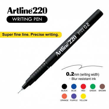Artline 220 Writing Pens (0.2mm)