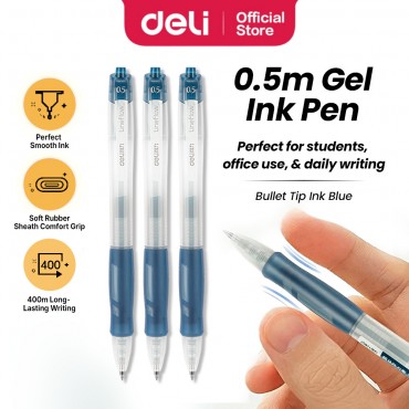 Deli Gel Pen Push Type...