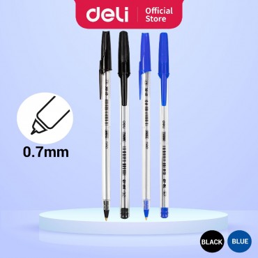 Deli THINK Series Ball Pen - Black/Blue (0.7mm)