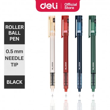 Deli NUSIGN Rollerball Pen 0.5mm Straight Liquid Roller Ball Handwriting Alat Tulis Stationery Gel