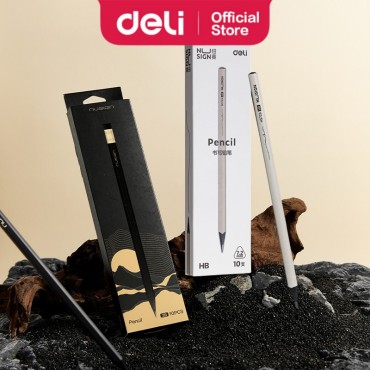 Deli Nusign 2B Graphite Pencil 2B Pensil Exam Grade for School Office Drawing Student铅笔