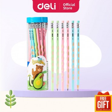 Deli Graphite 2B Pencil Set...