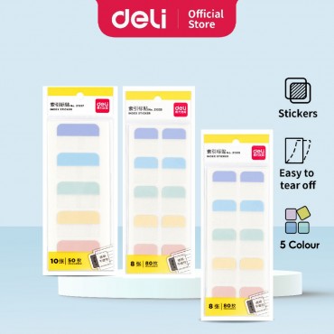 Deli Sticky Notes Index Tab Stick Up (28mm x 25mm/28mm x 45mm/28mm x 12mm) 21535/21537/21536