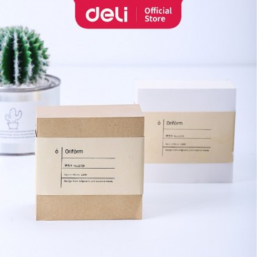 Deli Mini Memo - Brown Colour (400 Sheets x 98 x 98mm) Note Pad