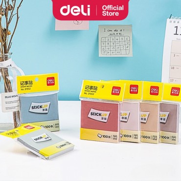 Deli Morandi Sticky Note Memo Notice Board Notepad Strong Adhesive Notes (100pcs - 76mm x 76mm)