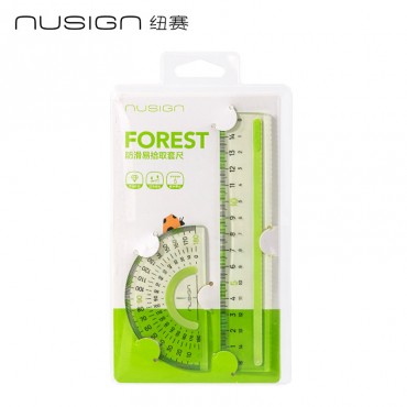 Deli Nusign Geometry Ruler Set 4pcs Math Graph Triangle Protractor School Students Scale