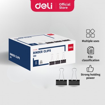 Deli Binder Stainless Steel Clip Electrophoresis Coated Klik Kertas Binder Round Spring Paper Clips