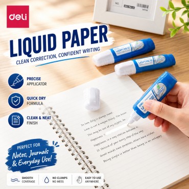 Deli Uspre Correction Pen 10ml Liquid Paper Student Office Stationery Pen Pembetulan Cecair