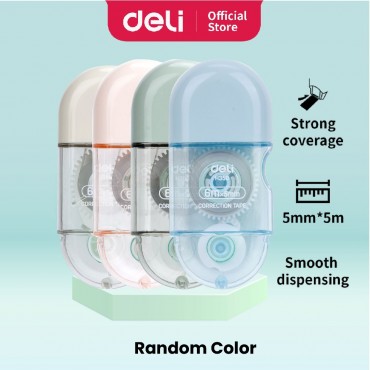 Deli Mini Correction Tape Low Noise Fast Dry Writable Surface Stationary School Supplies (6m)
