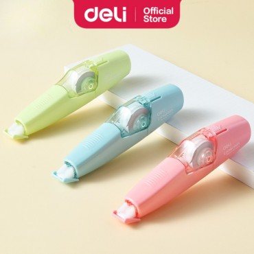 Deli LonGreen Correction Tape Pen Type (6m) Precision Application Made with Sustainable Plastic