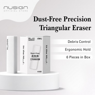 Deli Nusign Dust Free Eraser Set (5/6pcs) Pemadan Barang Sekolah Cute Stationeries Office Supplies