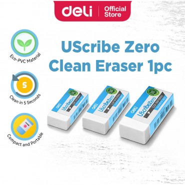 Deli UScribe Zero Eraser PVC Smooth Pemadam Lembut & Bersih School Office 1pc