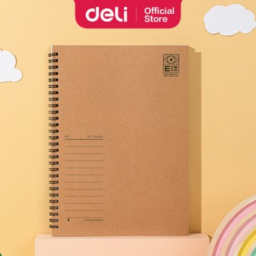 Deli Spiral Coil Notebook A5 B5 120 Pages Eye Protection Buku Nota School Student Ins Diary Journal