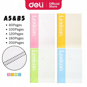 Deli A5 B5 Notebook Spiral...