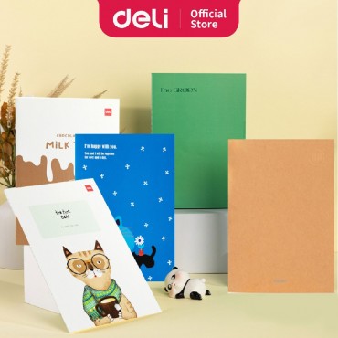 Deli Sewing Notebook A5 / B5 80 Pages Eye Protection Aesthetic Buku Nota Journal Diary Student Supplies Cute Animal Gift
