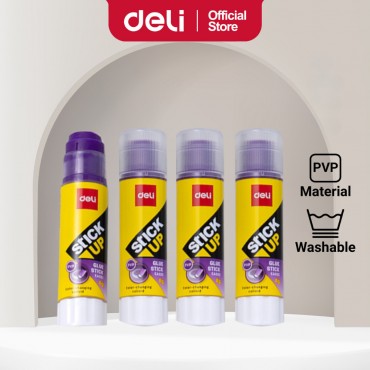 Deli Color Changing Glue Stick Washable GumStrong Adhesive Non Toxic Art Craft Multipurpose (8g)