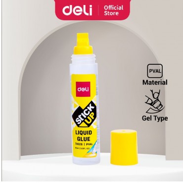 Deli Clear Water Glue Liquid Glue Strong Adhesive Bottle Design Washable (50ml) E7302S