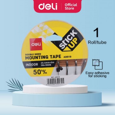 Deli Stick UP Double-Sided PE Foam Tape (5m) Heavy Duty Mounting Adhesive for Indoor Use Furniture