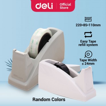 Deli Large Tape Dispenser (24mm) School Office Use Tape Holder Table Dispenser Pemotong Pita