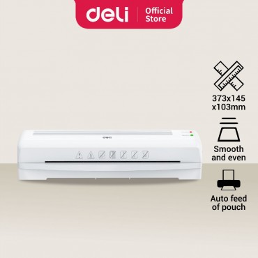 Deli Laminating Machine Office Laminator Smooth Laminate (80-125mic/A3/A4)- 1 Year Official Warranty