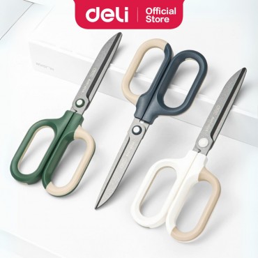 Deli Nusign Anti-Stick Teflon Scissors with Large Loop Handle (180mm) Art Gunting Stainless Steel 剪刀