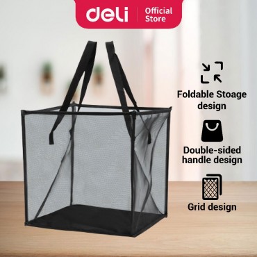 Deli Vusign Foldable Laundry Bag Storage Box Waterproof Mesh Dirty Clothes Laundry Basket Reusable Bag VS621