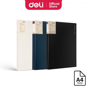 Deli NUSIGN A4 Pocket Clear Display Book File Document Holder Fail Paper Organizer Sekolah Office