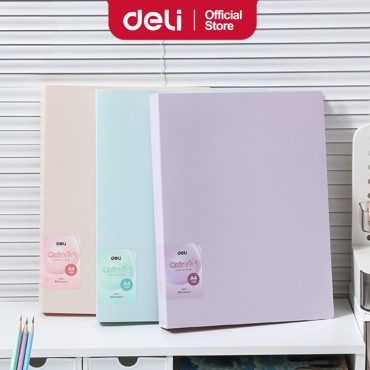 Deli Clear Display Pocket File for A4 Documents | 0.03mm Transparent Sleeves | Flexible & Durable