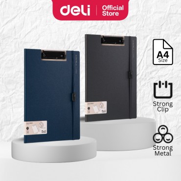 Deli Nusign Clipboard A4 Size Hard Durable Board Strong Long Clip Folder Writing Pad Office Student