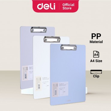 Deli Clipboard A4 3 Pastel Colours PP Foam 72492