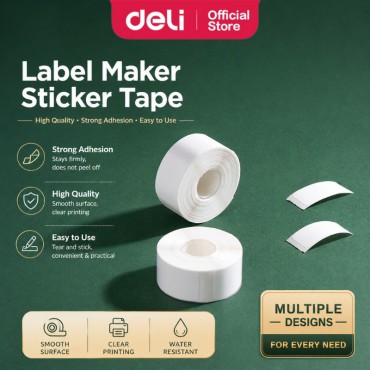 Deli Cute Pattern Thermal Label Sticker Refill 15x30mm Waterproof Transparent Label Paper
